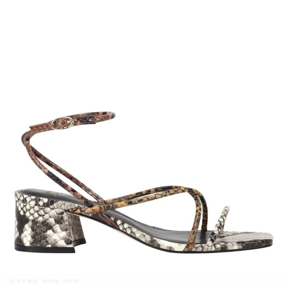 NWB Marc Fisher LTD Jared Sandal Sz 7.5 7 1/2 Naltural Multi Leather $128. - Picture 5 of 8